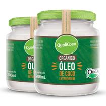 Kit 2 Óleo de coco extra virgem Qualicoco 200 ml orgânico