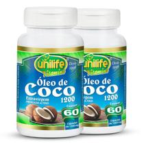 Kit 2 Óleo de Coco Extravirgem Unilife 60 Cápsulas