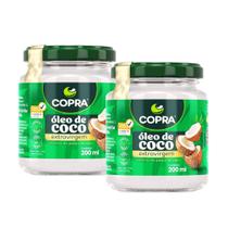KIT 2 Óleo de Coco Pote de Vidro 200ml Extravirgem Copra