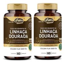 Kit 2 Óleo de Linhaça Dourada 1200mg - Unilife - 60 Cápsulas Kit 2 Óleo de Linhaça Dourada 1200mg - Unilife - 60 Cápsulas