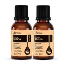 Kit 2 Óleo de Rícino Capilar Farmax 100% Puro 30ml