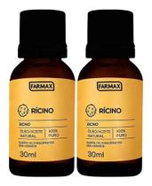 Kit 2 Óleo De Rícino Natural Farmax 100% Puro 30ml