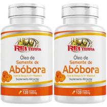 Kit 2 Óleo De Semente De Abóbora 1400mg 240 Cápsulas - Rei Terra