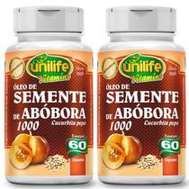 Kit 2 óleo de semente de abóbora 60 caps de 1000 mg unilife