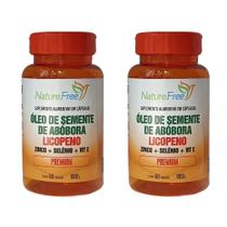 Kit 2 Óleo de semente de abóbora com Licopeno + (ZINCO + SELÊNIO + VIT.E) 60 Cápsulas