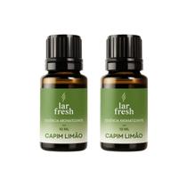 Kit 2 Óleo Essencial Capim Limão 100% Natural Lar Fresh 10ml