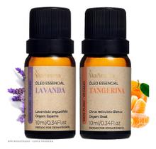 Kit 2 Óleo Essencial Lavanda + Tangerina 100% Puro Via Aroma Ansiedade Inquietação Regenerador