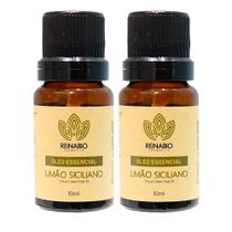 Kit 2 Óleo Essencial Limão Siciliano 100% PURO Certificado Aromaterapia Reinabio 10ml