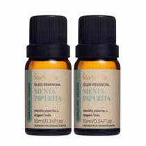 Kit 2 Óleo Essencial Menta Piperita Puro e Natural Via Aroma 10ml Kit 2 Óleo Essencial Menta Piperita Puro e Natural Via Aroma 10ml