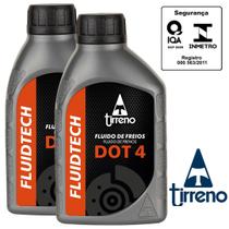 kit 2 Óleo Fluido de Freio Embreagem Hidráulica Dot 4 500ML Original Tirreno Homologado GM VW Ford Fiat aprovado INMETRO