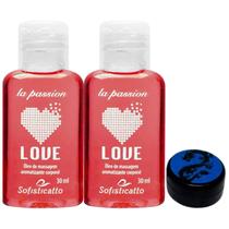 Kit 2 Óleo para Massagem Love Hot Morango + Pomada do Dragão Ginseng Kit 2 Óleo para Massagem Love Hot Morango + Pomada do Dragão Ginseng