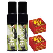 Kit 2 Óleo Spray Shock Plus Menta + 2 Pomada Fogo do Dragão Original (vermelho) Kit 2 Óleo Spray Shock Plus Menta + 2 Pomada Fogo do Dragão Original (vermelho)