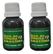 Kit 2 Óleos De Copaíba Da Amazônia 100% Natural 30ml cada uso interno e externo