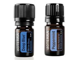 Kit 2 óleos essenciais - 1 óleo deep blue 5ml + 1 óleo Peppermint 5ml ( 02 unidades ) - Mais vendido