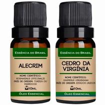 Kit 2 Óleos Essenciais 10ml - Alecrim + Cedro Da Virgínia