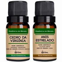 Kit 2 Óleos Essenciais 10ml - Cedro Da Virgínia + Anis