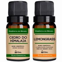 Kit 2 Óleos Essenciais 10ml - Cedro Da Virgínia + Lemongrass