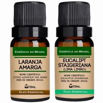 Kit 2 Óleos Essenciais 10Ml - Laranja Amarga + Eucalipto