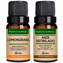 Kit 2 Óleos Essenciais 10ml - Lemongrass + Anis Estrelado