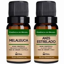 Kit 2 Óleos Essenciais 10ml - Melaleuca + Anis Estrelado Kit 2 Óleos Essenciais 10ml - Melaleuca + Anis Estrelado