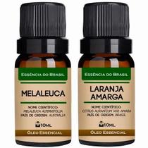 Kit 2 Óleos Essenciais 10ml - Melaleuca + Laranja Amarga