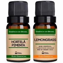 Kit 2 Óleos Essenciais 10Ml - Menta Piperita + Lemongrass