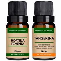 Kit 2 Óleos Essenciais 10ml - Menta Piperita + Tangerina Kit 2 Óleos Essenciais 10ml - Menta Piperita + Tangerina