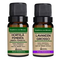 Kit 2 Óleos Essenciais 20Ml Hortelã Pimenta + Lavandin Gross