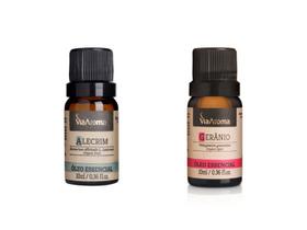 Kit 2 Óleos Essenciais: Alecrim E Gerânio 10ml - Via Aroma