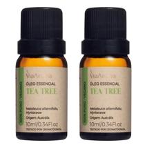 Kit 2 Óleos Essenciais De Tea Tree ( Melaleuca ) 10ml - Via Aroma