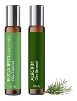 Kit 2 Óleos Essenciais Eucalipto E Alecrim Roll On 10Ml Puro