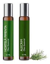 Kit 2 Óleos Essenciais Menta Piperita E Alecrim Roll On 10Ml