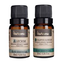 Kit 2 Oleos Essenciais Via Aroma Aromaterapia - Alecrim e Eucaliptus