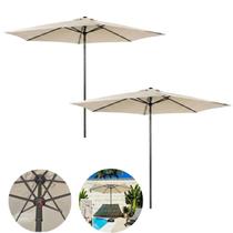 Kit 2 Ombrelone 3 metros Guarda Sol Sombreiro 6 Hastes Central Jardim Piscina JURERÊ - AMZ - Kit 2 Ombrelone 3 metros Guarda Sol Sombreiro 6 Hastes Central Jardim Piscina JURERÊ - AMZ -