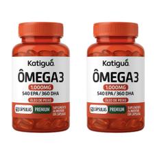 Kit 2 Ômega 3 1.000mg 540 Epa/ 360 Dha 60 Cápsulas - Katigua
