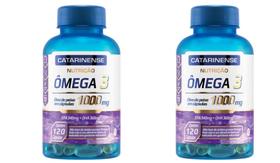 Kit 2 õmega 3 1000mg 120 capsulas catarinense pharma