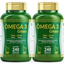 Kit 2 Omega 3 1000Mg Green Hf Suplements 240 Capsulas