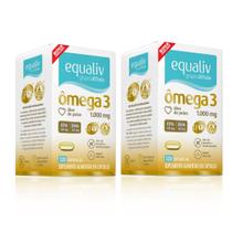 Kit 2 Ômega 3 1000mg Livre de Metais Pesados120 Cáps Equaliv