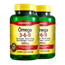 Kit 2 Ômega 3-6-9 1000mg Maxinutri 120 Cápsulas Kit 2 Ômega 3-6-9 1000mg Maxinutri 120 Cápsulas