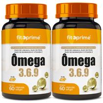 Kit 2 Ômega 3-6-9 Peixe Linhaça Borragem 1000mg 60 Cápsulas Fitoprime