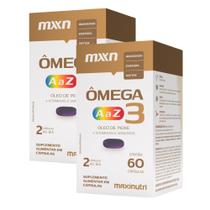 Kit 2 Ômega 3 AaZ MXN 60 Cápsulas Maxinutri