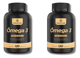 Kit 2 Ômega 3 C/ 120caps Cada 1000mg - Gold Lab - Sem Sabor Kit 2 Ômega 3 C/ 120caps Cada 1000mg - Gold Lab - Sem Sabor