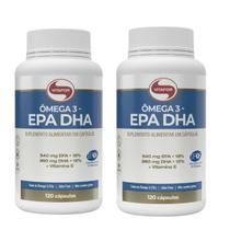 Kit 2 Ômega 3 DHA 540mg EPA 360mg Vitamina E 120 Cap Vitafor Kit 2 Ômega 3 DHA 540mg EPA 360mg Vitamina E 120 Cap Vitafor