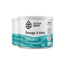 Kit 2 Ômega 3 DHA 700mg Ocean Drop Vegano 120 Cápsulas