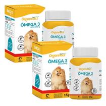 Kit 2 Ômega 3 Dog Organnact Suplemento Vitamínico 500mg com 30 Cápsulas