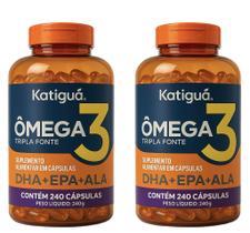 Kit 2 Omega 3 Katigua 240 Capsulas - Tripla Fonte.
