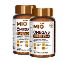 Kit 2 Ômega 3 Mió Super DHA com 60 Cápsulas Softgel