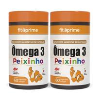 Kit 2 Ômega 3 Peixinho Sabor Cereja 60 Cápsulas Mastigáveis Fitoprime