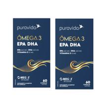 Kit 2 Ômega 3 Rico Epa E Dha Vitamina E Puravida