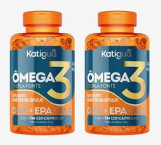 Kit 2 Omega 3 Tripla Fonte Dha+epa+ala 120 Cápsulas Katigua.